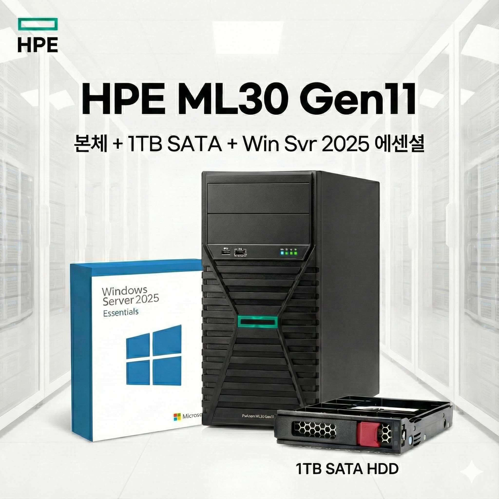 ML30 G11+1TB SATA+Win Svr 2025 에센셜